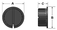 FG7 Control Knob Line Drawing 